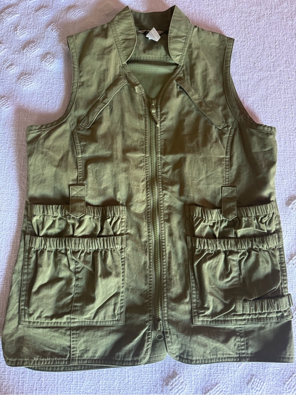 Duluth Trading Co Vest Mens M Green Pockets Utility Fishing Cargo Full Zip
@16